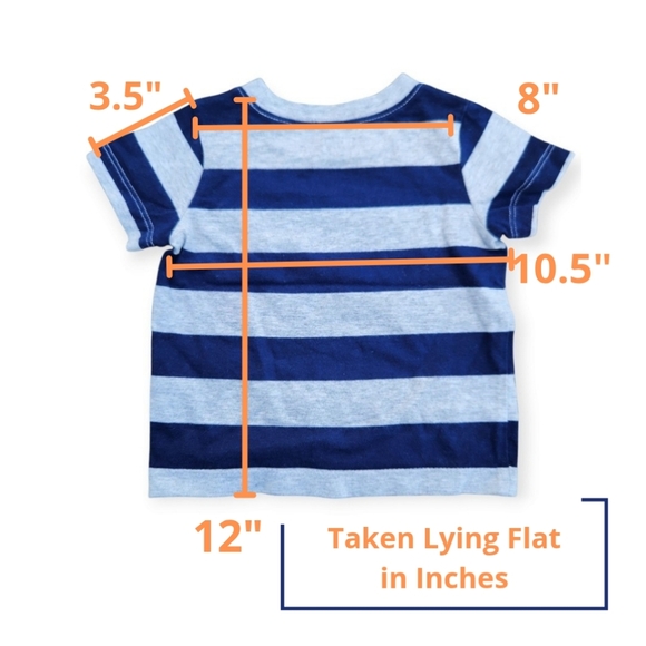 2-Piece Carter's Baby Red shortalls Overalls Striped T-Shirt Kids 12 Months - Picture 15 of 16